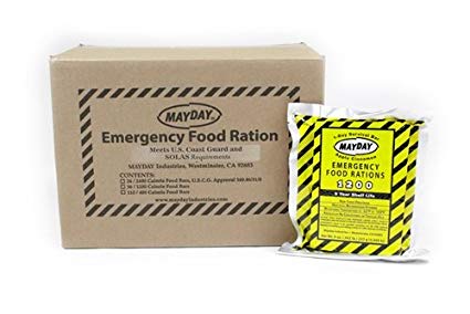 Mayday Food Bars Emergency 1200 Calorie Food Bars (36 per case) weight 24 lbs