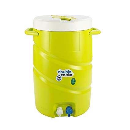 Double Cooler Ice and Beverage Container, 7-Gallon, Green