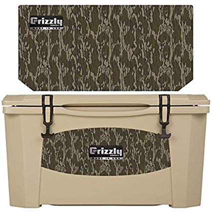 Grizzly Coolers - Tan - Mossy Oak - Bottomland - 60 Quart