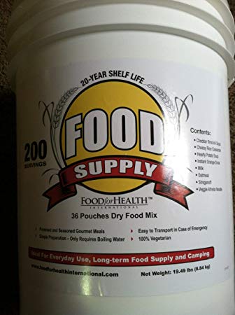 200 servings Food for Health Emergency Survival Food Supply 100% Vegetarian & New 2014 version