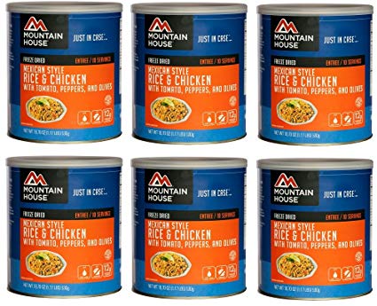 Mountain House Mexican Rice with Chicken #10 Can Freeze Dried Food - 6 Cans Per Case