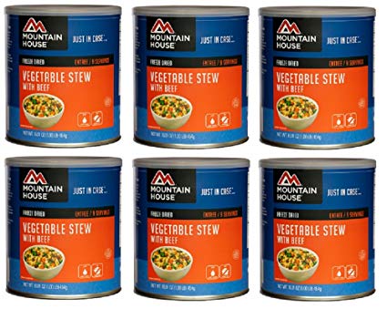 Mountain House Vegetables Stew w/ Beef #10 Can Freeze Dried Food - 6 Cans Per Case NEW!
