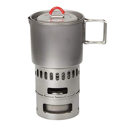 Evernew Titanium Mug Pot 500 Stove Set RED ECA268R