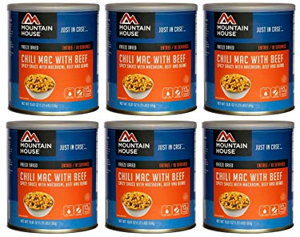 Mountain House Chili Mac w/ Beef #10 Can Freeze Dried Food - 6 Cans Per Case NEW!
