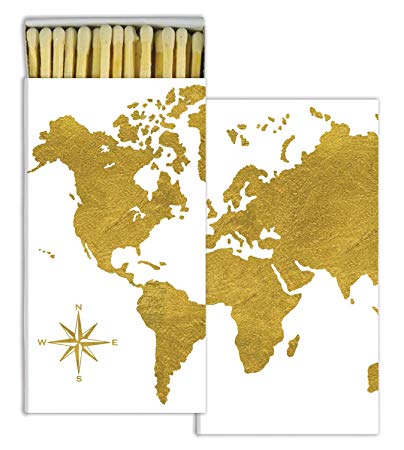 HomArt Matches - Continents - Gold Foil (Set of 50)