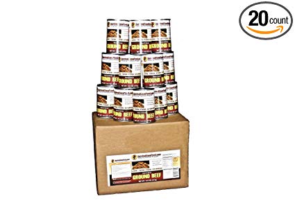 Canned Ground Beef 1 Case 12 / 14.5oz Cans Emergency Long Term Food Storage By Survival Cave