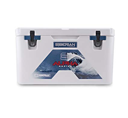 Siberian Coolers Alpha Pro Series 65 Quart in White Bear Resistant Includes Accessories