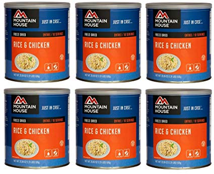 Mountain House Rice & Chicken #10 Can Freeze Dried Food - 6 Cans Per Case NEW!