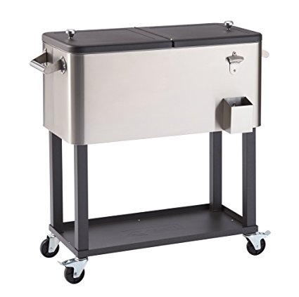 Trinity TXK-0802 Stainless Steel Cooler with Shelf