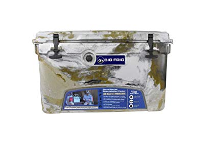 Big Frig Desert Camo Denali Cooler (45 Quart) Bundle includes Cutting Board/Divider, Basket, 5 Year Limited Warranty