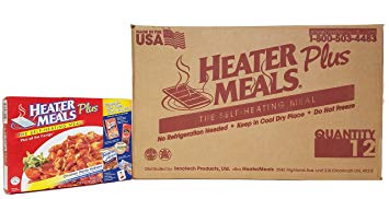 Heater Meals Plus Chicken Pasta Italiana (Pack of 12) Complete Self Heating Meal Ready to Eat (MRE)