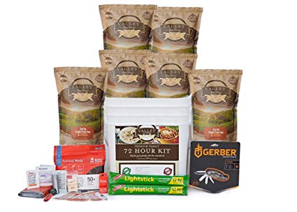 Valley Food Storage Long Term Pantry Supply of Freeze Dried Survival Food Kit - Premium 72 Hour Kit