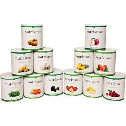 Nutristore 480 Total Servings of Freeze-dried and Dehydrated Fruits & Vegetables Food Storage